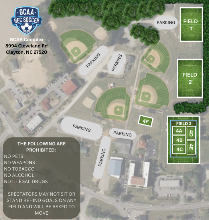 GCAA Complex (7) Rec Soccer, fields